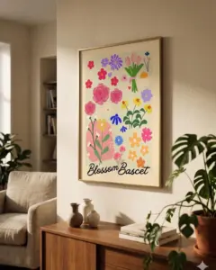 Blossom Bascet — Çiçek Pazarı — Dopamine Decor Studio poster