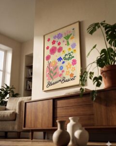 Blossom Bascet — Çiçek Pazarı — Dopamine Decor Studio poster