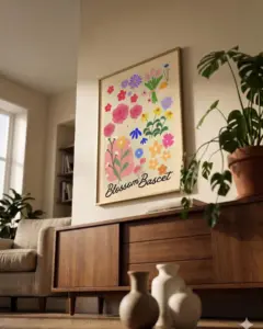Blossom Bascet — Çiçek Pazarı — Dopamine Decor Studio poster