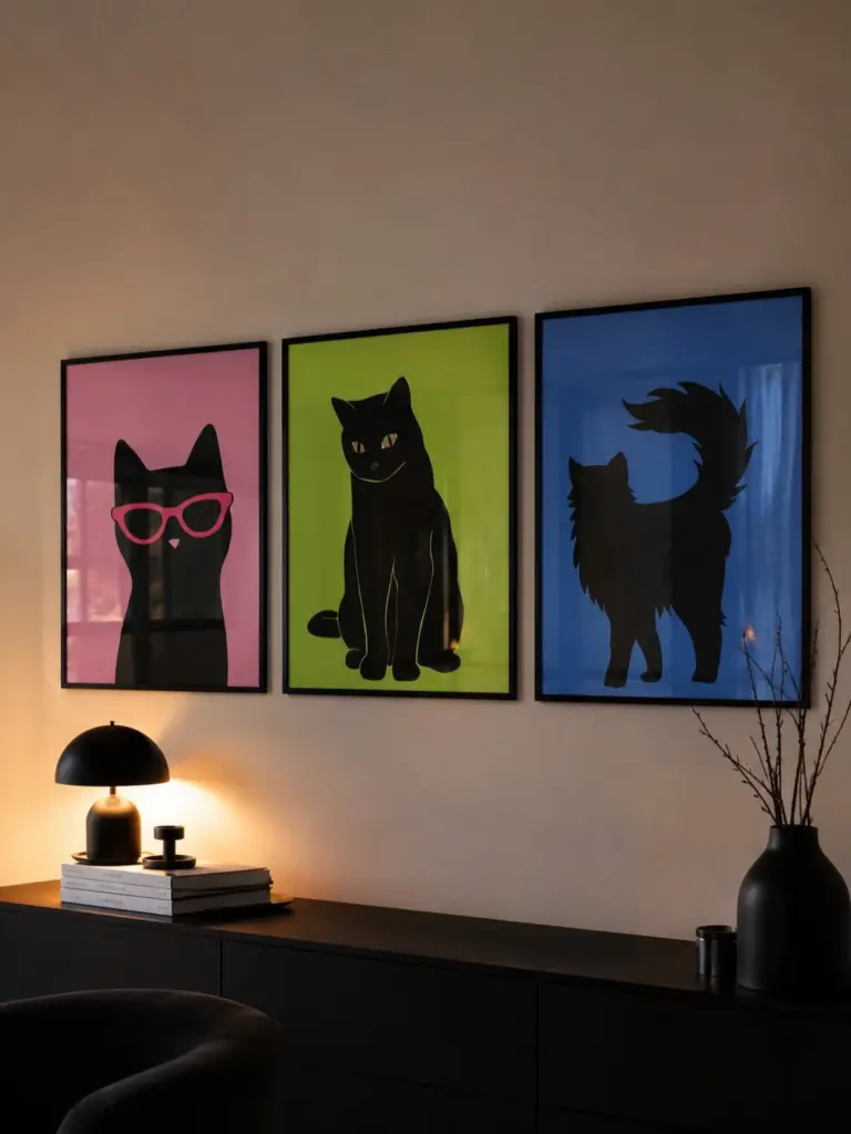 Neon Cats Trio poster