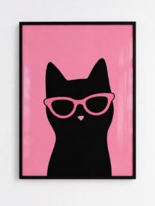 Neon Cats Trio — 3'lü Set — Dopamine Decor Studio poster