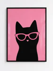 Neon Cats Trio — 3'lü Set — Dopamine Decor Studio poster