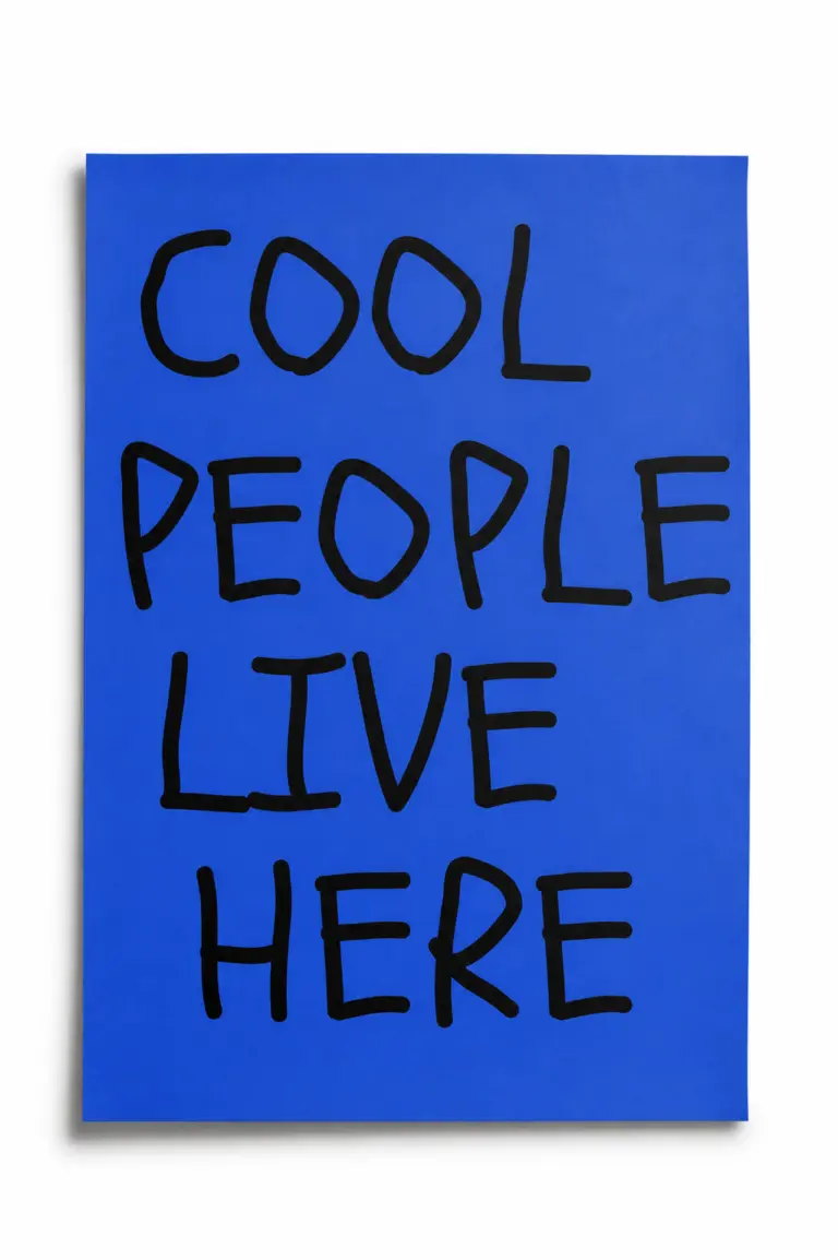 cool people live here poster — duvar posteri