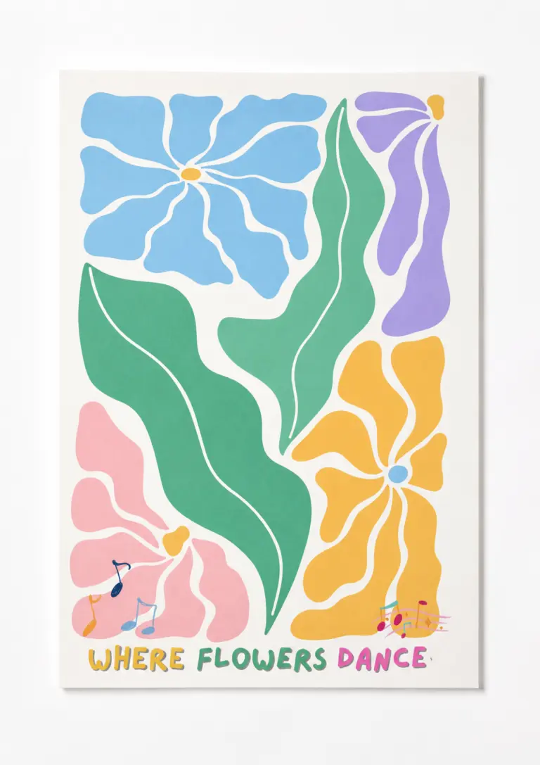 where flowers dance poster — duvar posteri