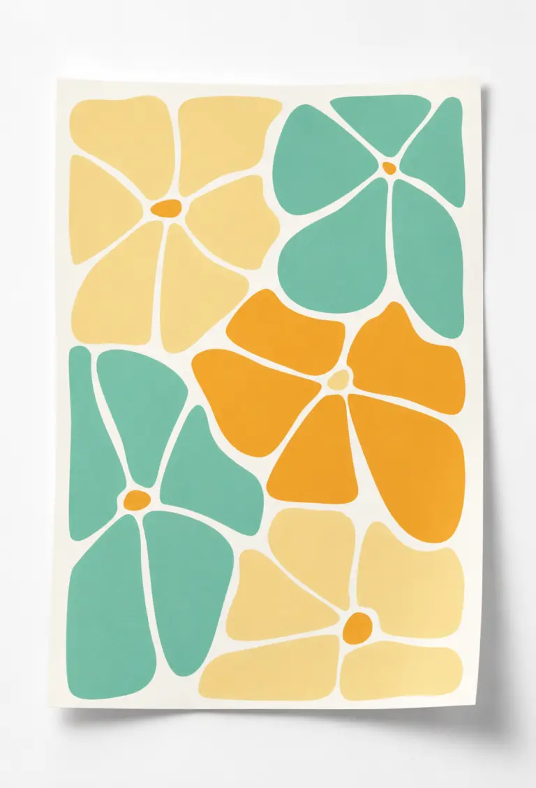dancing flowers poster — duvar posteri
