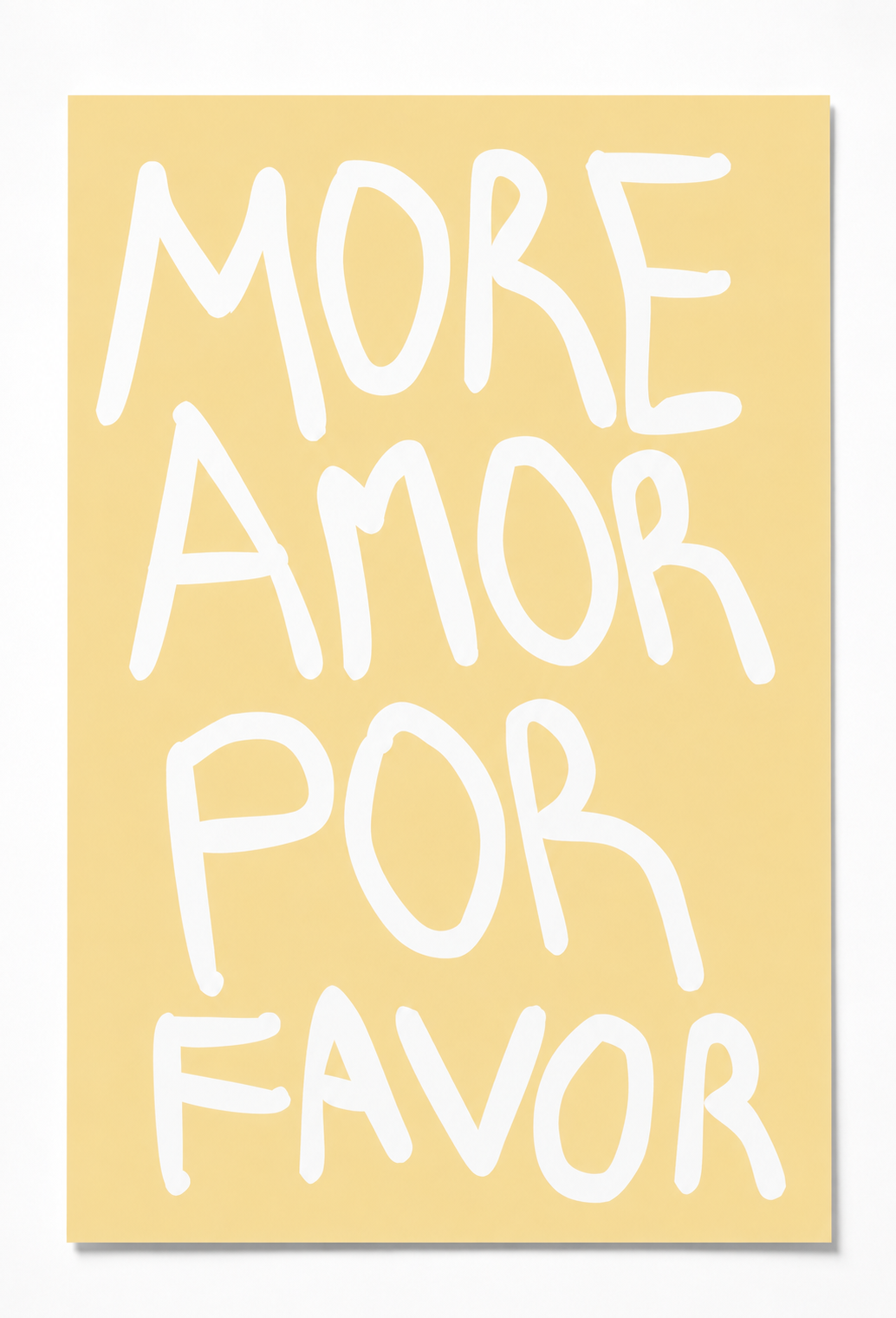 mor amor por favor 1 poster — premium satin fotoğraf kağıdı duvar posteri