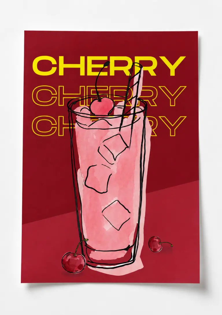 cherry juice poster — duvar posteri