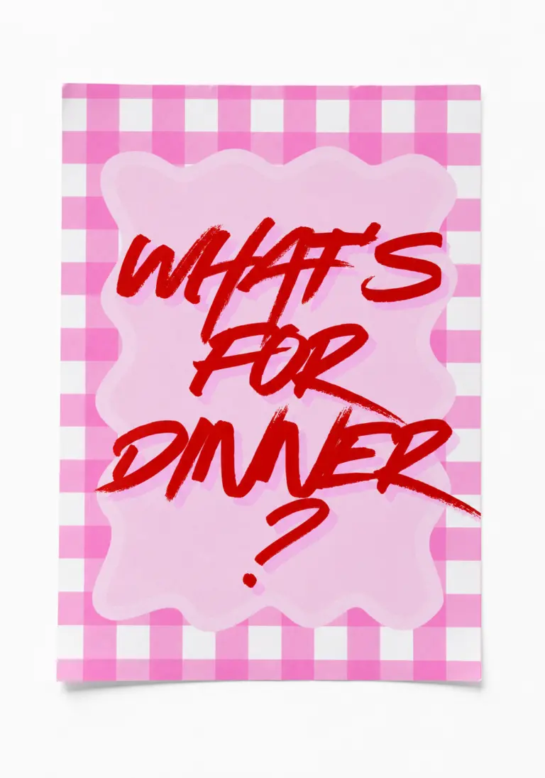 whats for dinner? poster — duvar posteri
