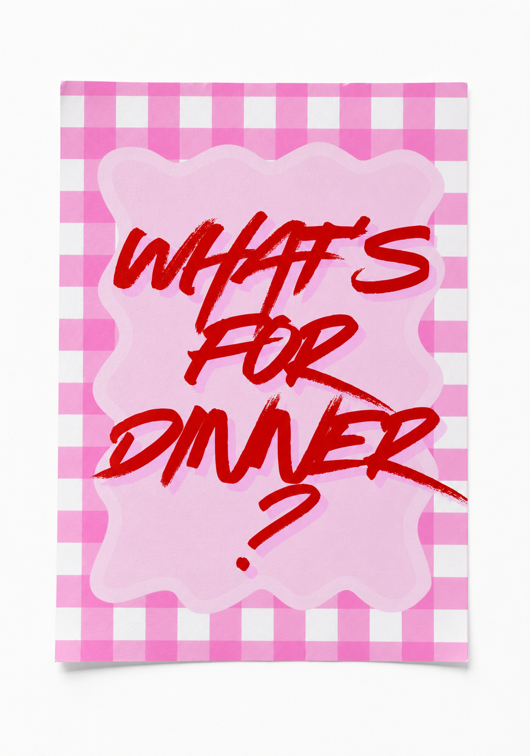whats for dinner? poster — premium satin fotoğraf kağıdı duvar posteri
