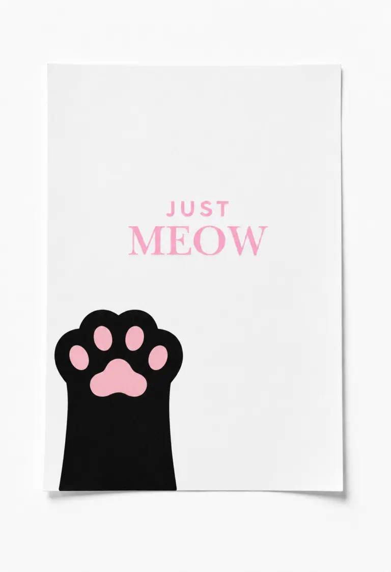 just meow poster — duvar posteri