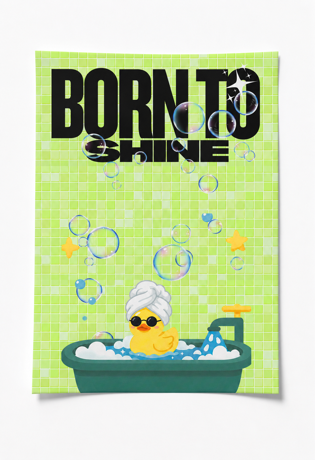 born to shine 2 poster — premium satin fotoğraf kağıdı duvar posteri