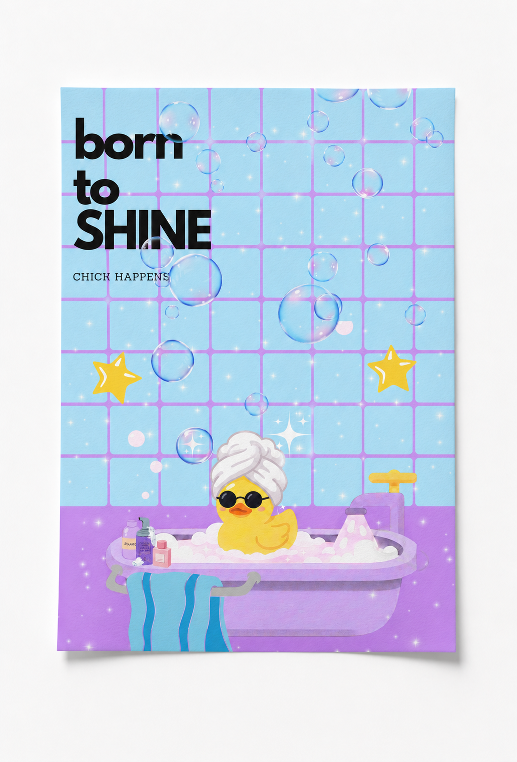 born to shine 1 poster — premium satin fotoğraf kağıdı duvar posteri