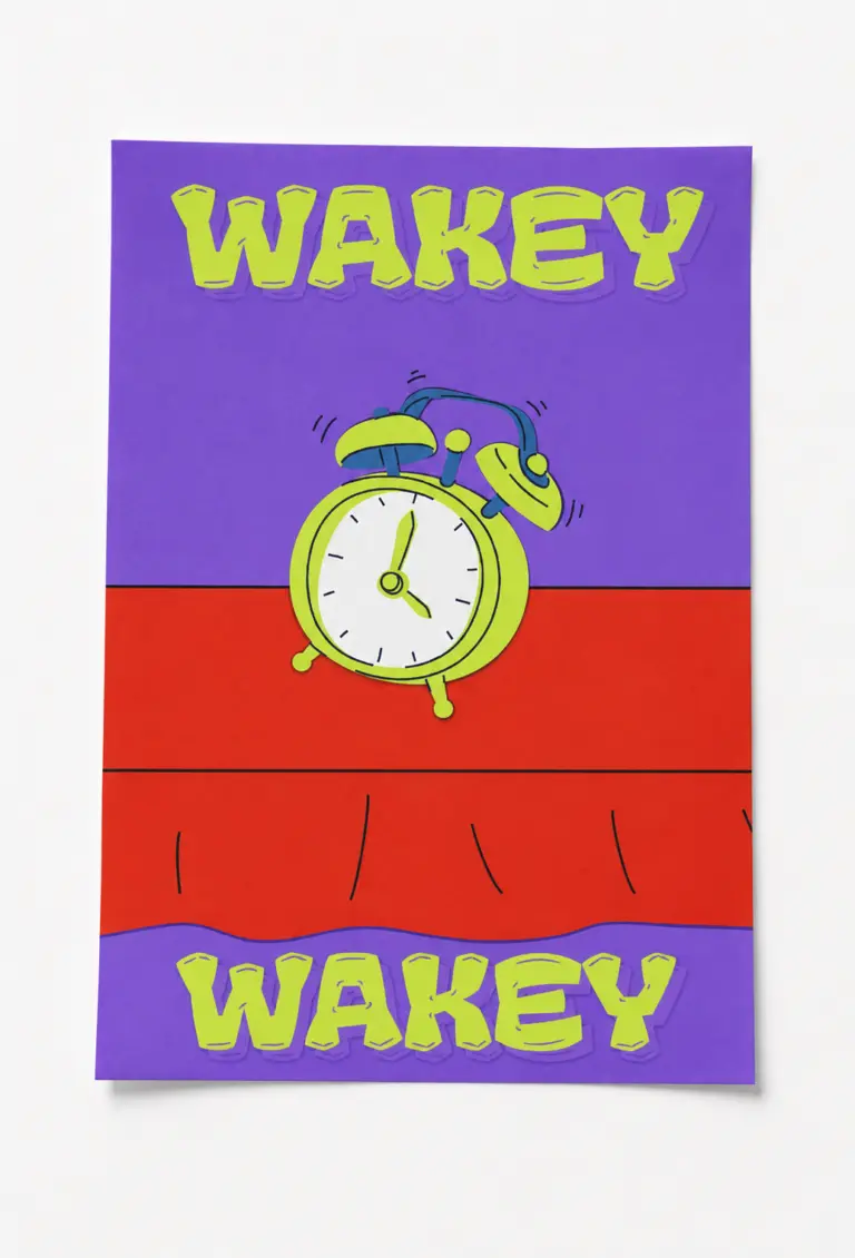 wakey wakey poster — duvar posteri