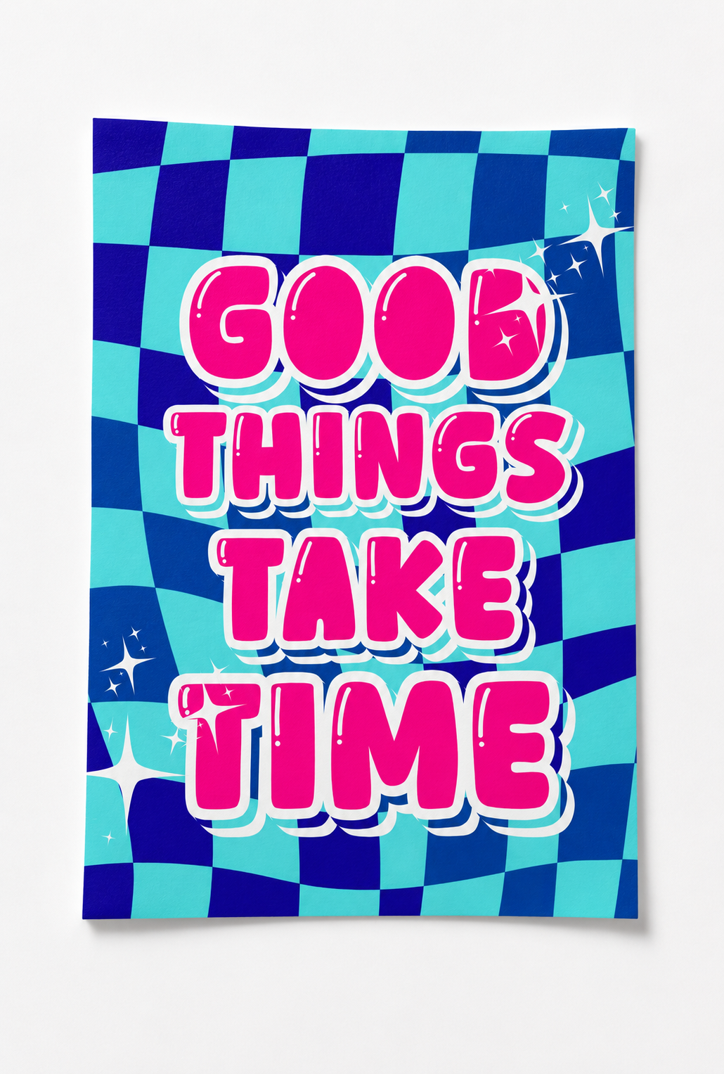 good things take time poster — premium satin fotoğraf kağıdı duvar posteri