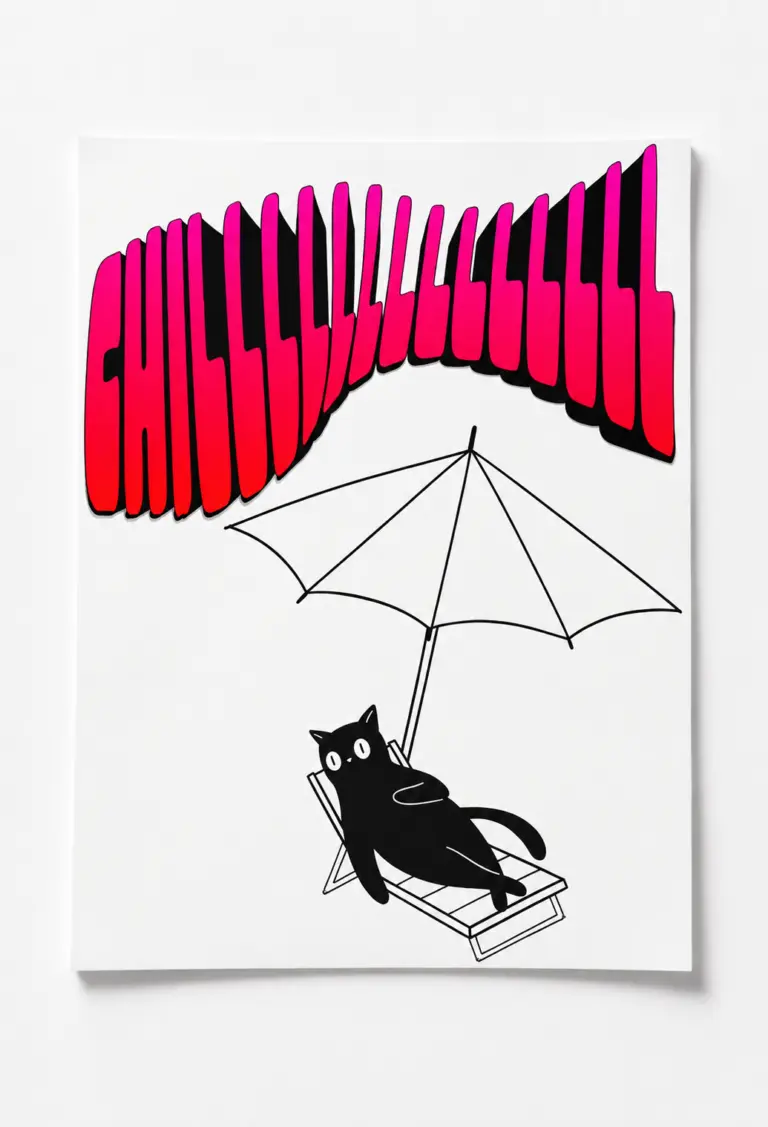 Chill Cat — duvar posteri