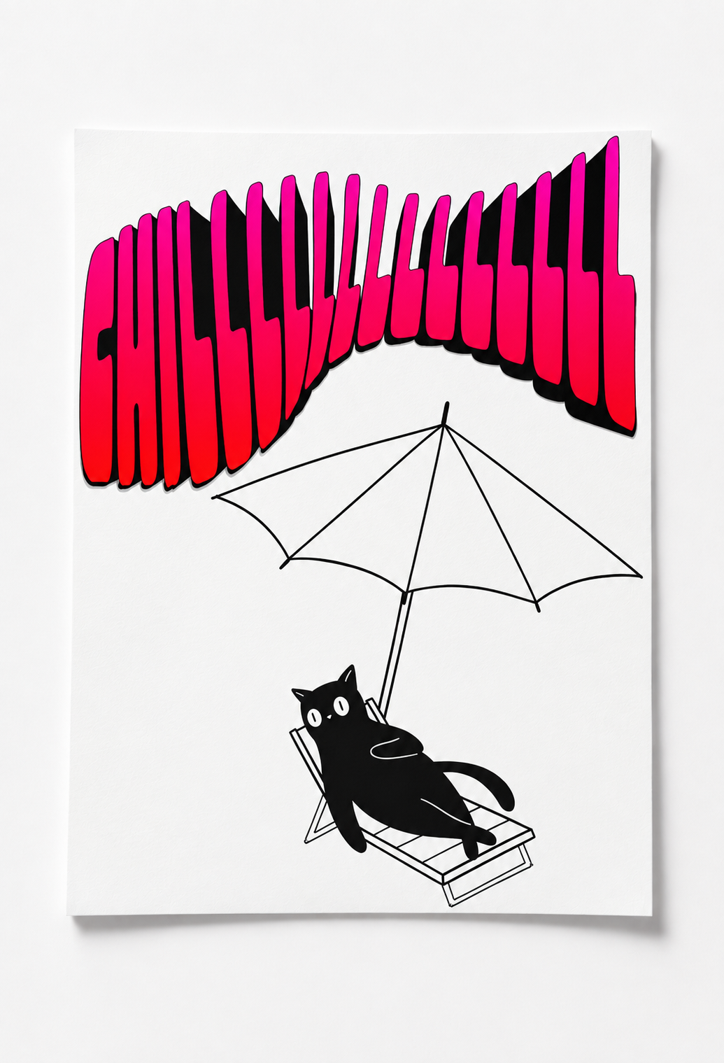 Chill Cat — premium satin fotoğraf kağıdı duvar posteri