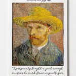 Van Gogh -Otoportre ve Blue Irises ikili poster — görsel 2