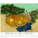 Mavi Eldivenli Portakal ve Limon Natürmortu — görsel 1
