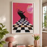this kitchen is for dancing (cat) poster — görsel 3