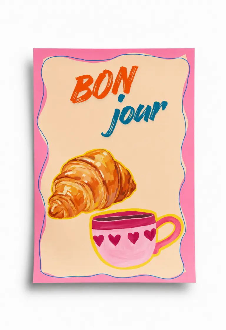 bonjour poster — duvar posteri
